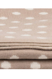 Obrázok pre Úpletová deka béžová s bodkami 125 x 150 cm