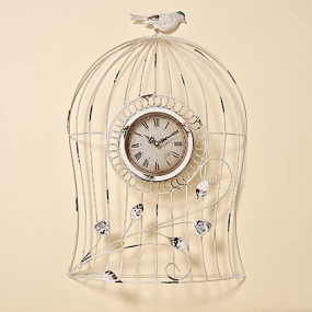 Obrázok pre Veľké nástenné hodiny Bird cage