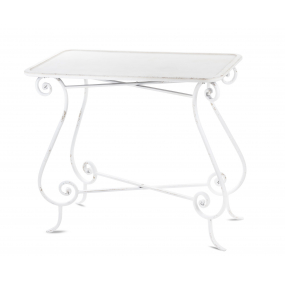 Obrázok pre Biely kovaný stolík