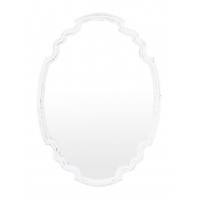 Obrázok pre Zrkadlo s dreveným rámom biele 60 cm