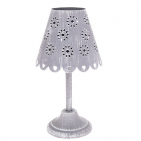 Obrázok pre Kovová lampička na čajovú sviečku zinková 24 cm