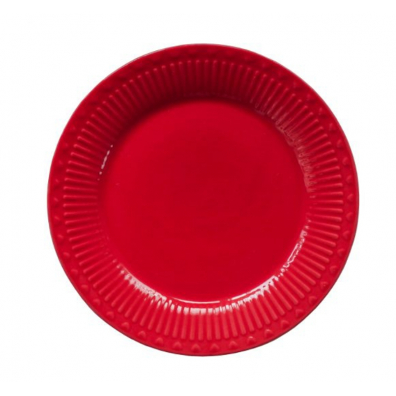 Obrázok pre Porcelánový dezertný tanier červený 19 cm