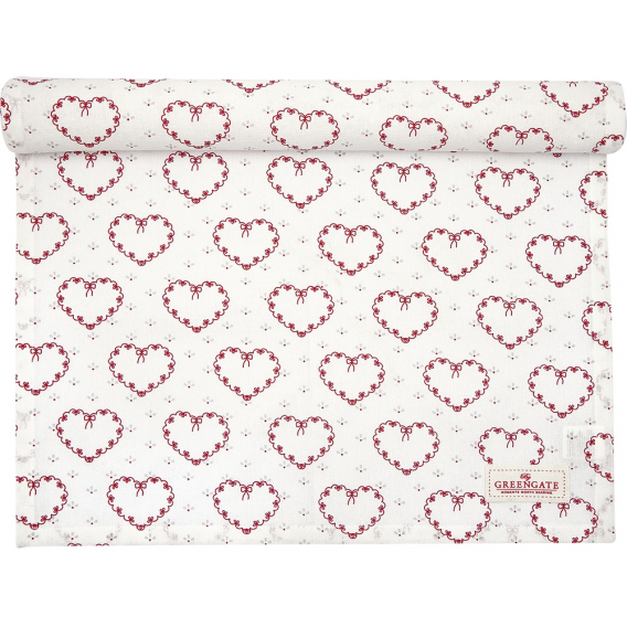 Obrázok pre Behúň Layla Heart White 140 x 45 cm