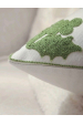 Obrázok pre Obliečka na vankúš béžová so zeleným vyšívaním